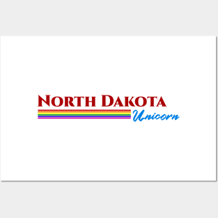 North Dakota Unicorn Gift Posters and Art